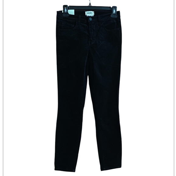 NEW L'AGENCE Margot High Rise Skinny Luxe Velvet 
Size 25” Color Noir - Picture 3 of 7